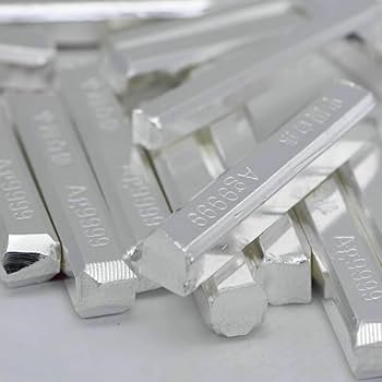 1PCS 10/20/30/40/50G High Purity Silver Ingot Pure Silver